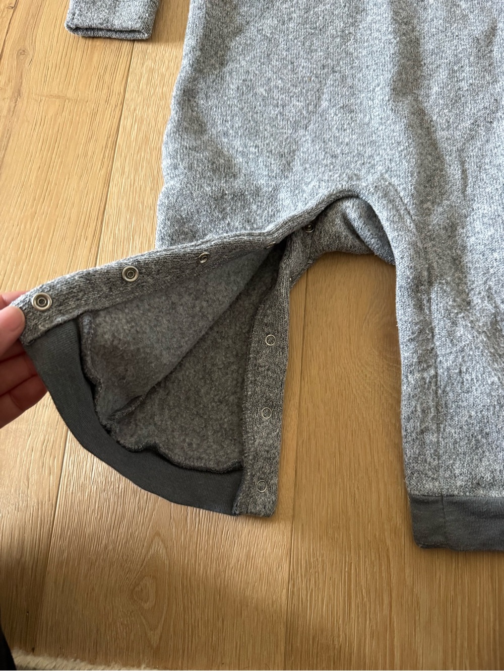 Old Navy Gray Shawl-Collar Kids Winter One-Piece - Picture 3 of 4